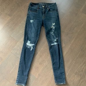 American Eagle High Rise Distressed Jeggings